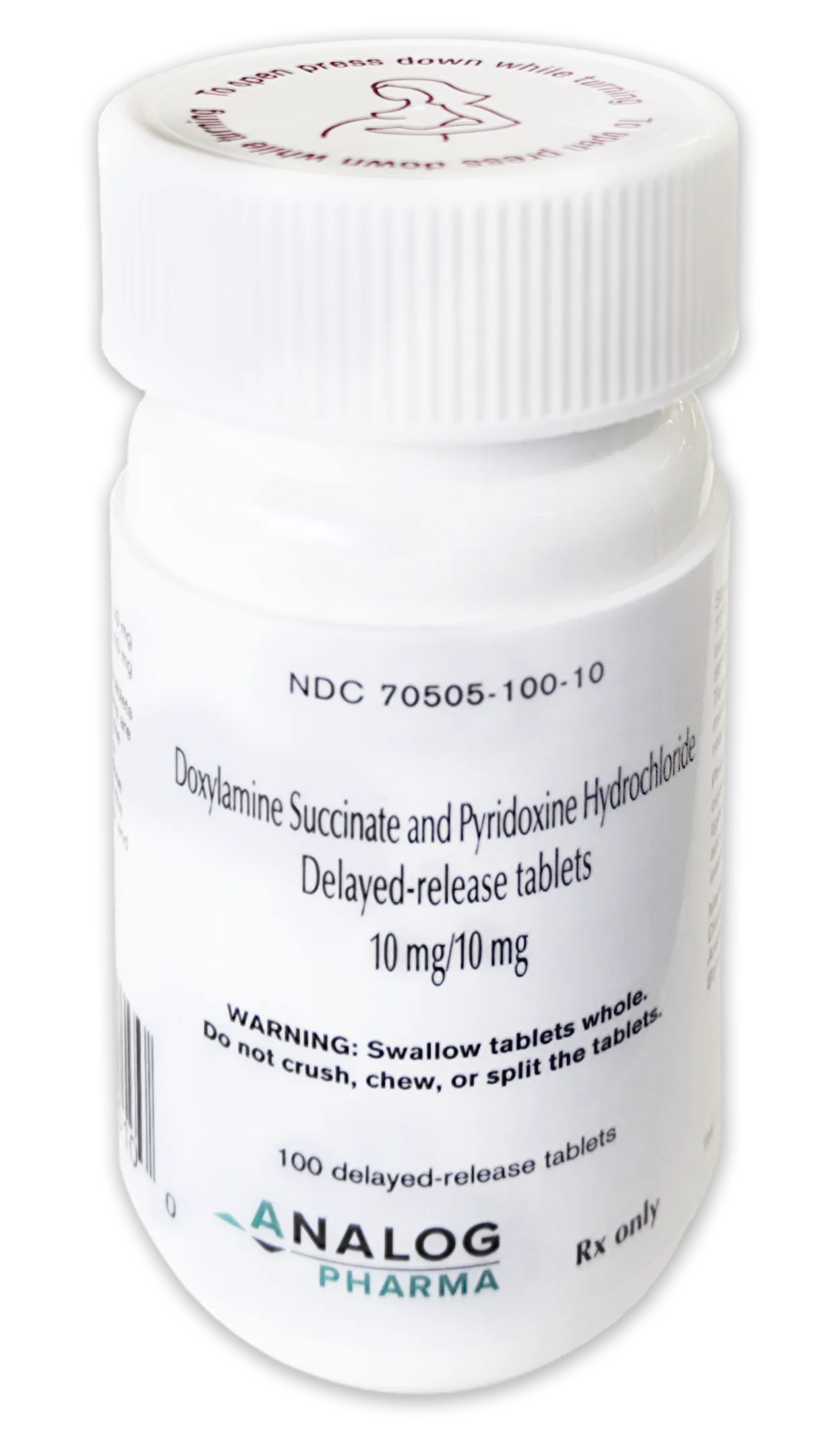 Pill of Doxylamine succinate and pyridoxine hydrochloride